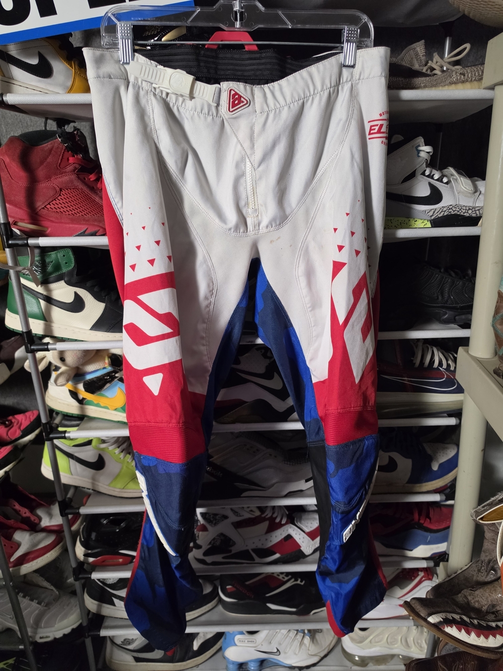 🔥 Answer ELITE Men’s Size 36 White, Red & Blue MX Riding Pants